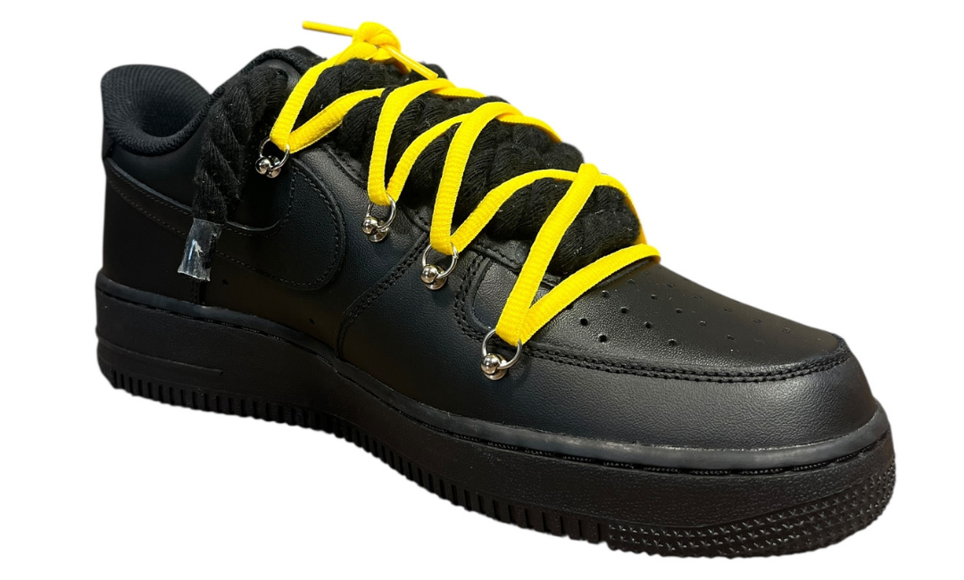 Nike Air Force 1 White Double Rope Laces White/Yellow