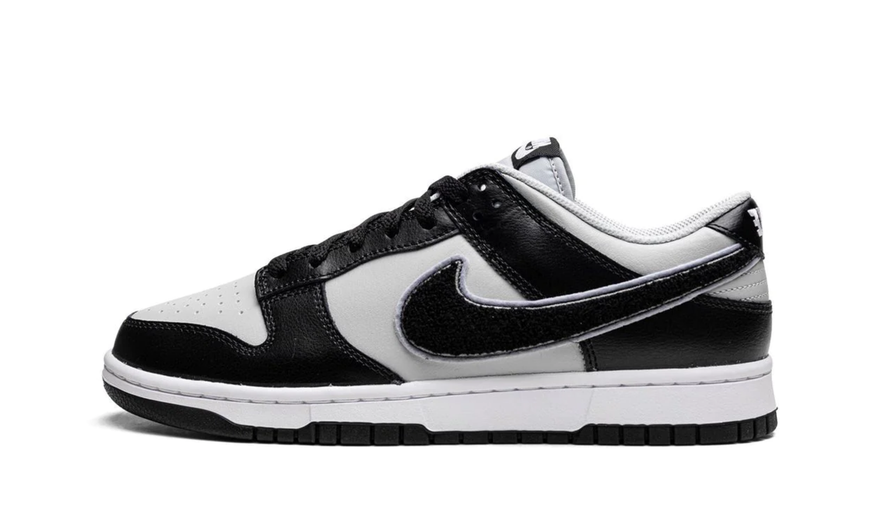 Nike Dunk Low Chenille Swoosh Black Grey