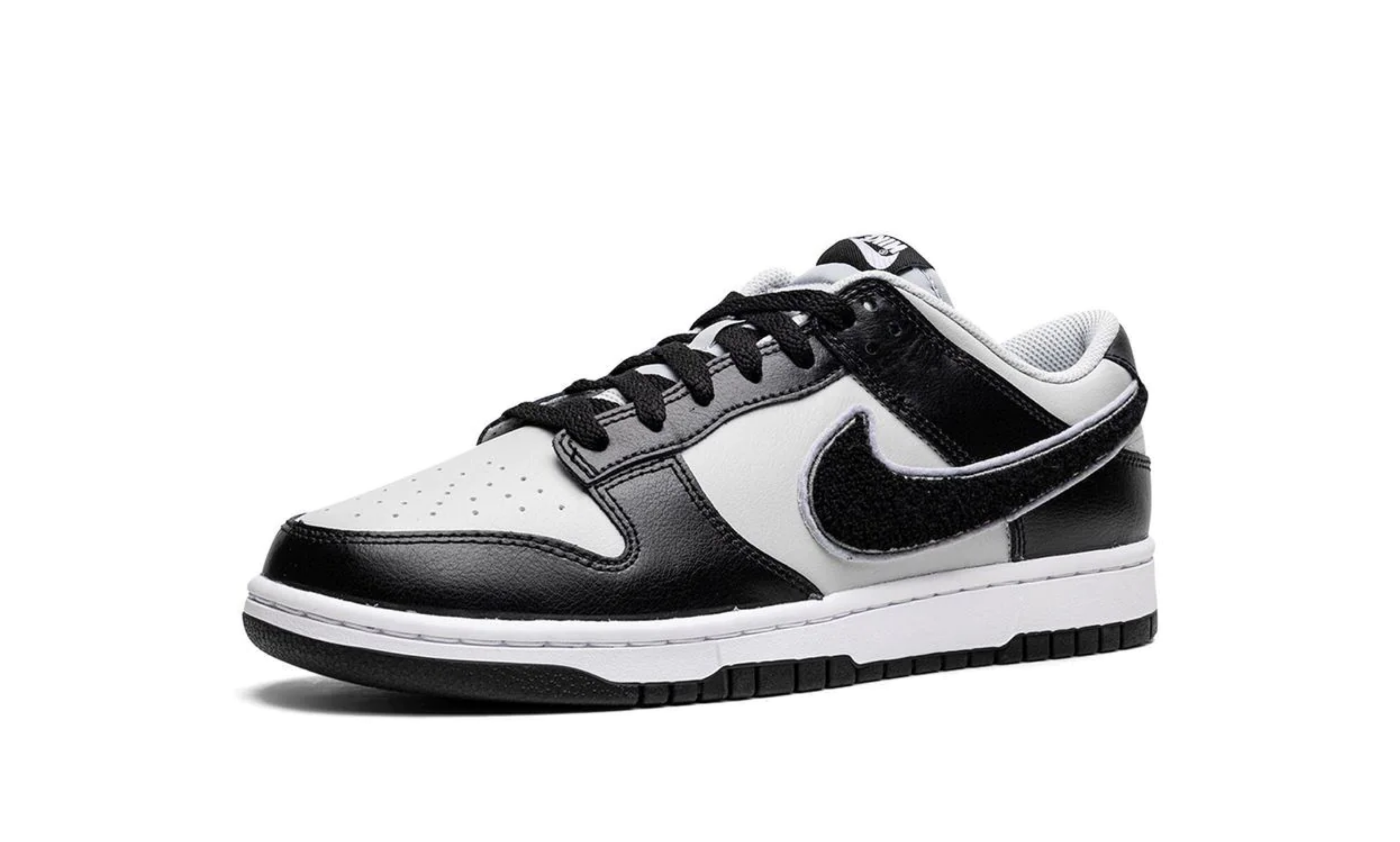 Nike Dunk Low Chenille Swoosh Black Grey