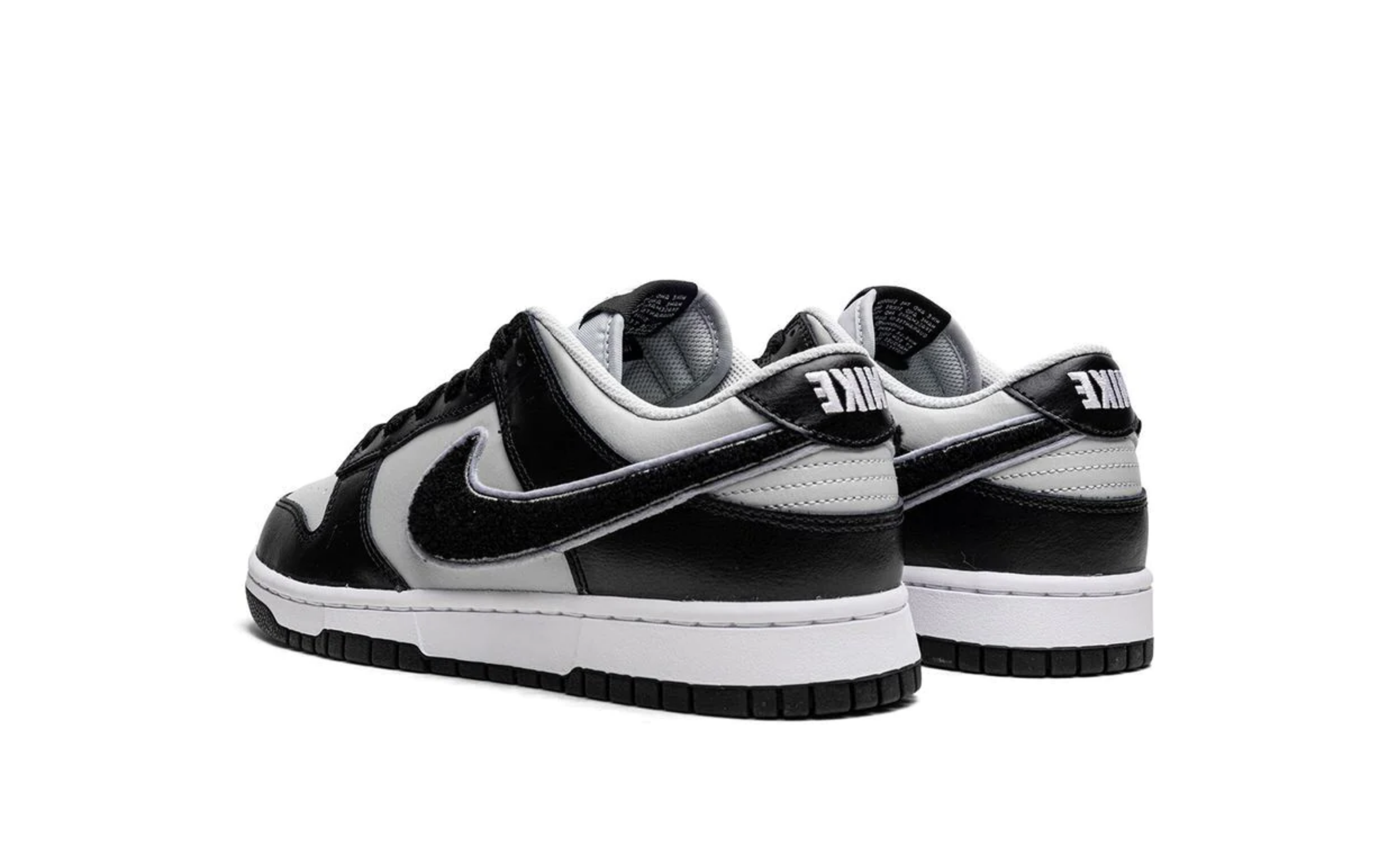 Nike Dunk Low Chenille Swoosh Black Grey