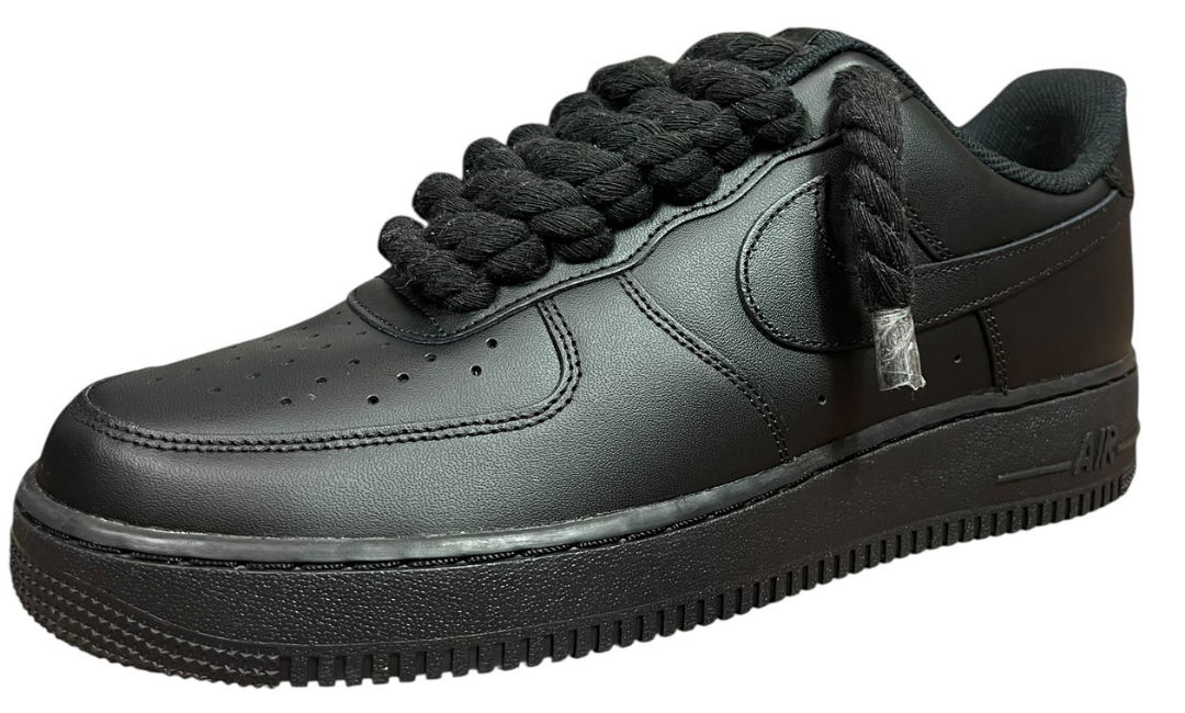 Nike Air Force 1 Black Rope Laces Black