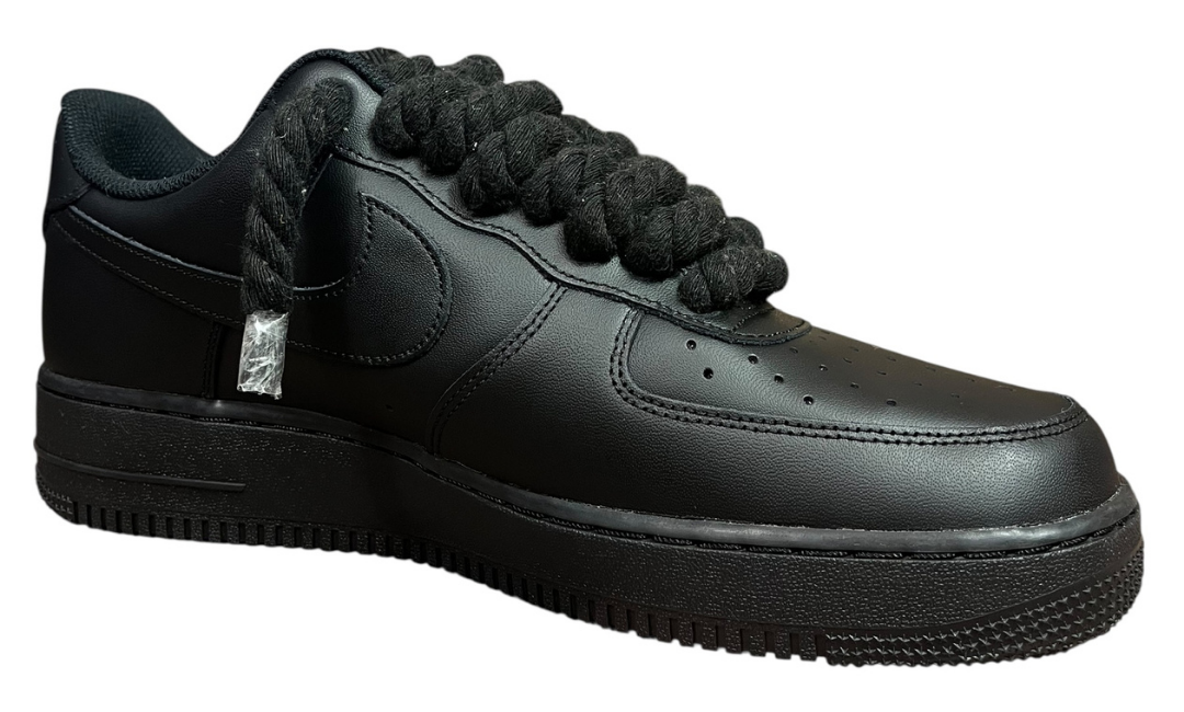 Nike Air Force 1 Black Rope Laces Black