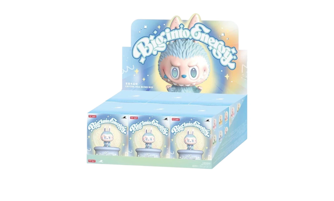Pop Mart Labubu The Monsters Big into Energy Series Crystal Ball Sealed Case (Zestaw 6 szt.)