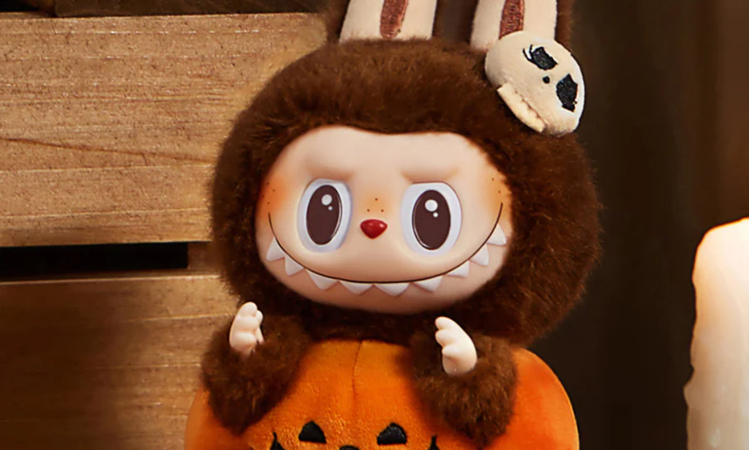 Pop Mart Labubu Happy Halloween Party Series-Sitting Pumpkin Vinyl Brelok