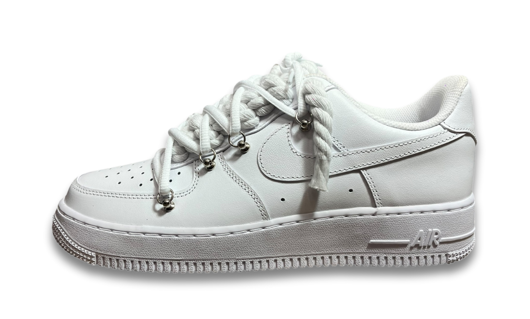 Nike Air Force 1 White Double Rope Laces White/White