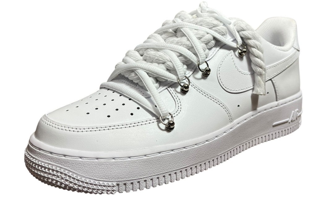 Nike Air Force 1 White Double Rope Laces White/White