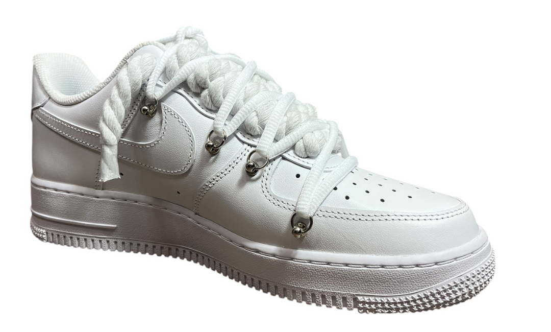 Nike Air Force 1 White Double Rope Laces White/White