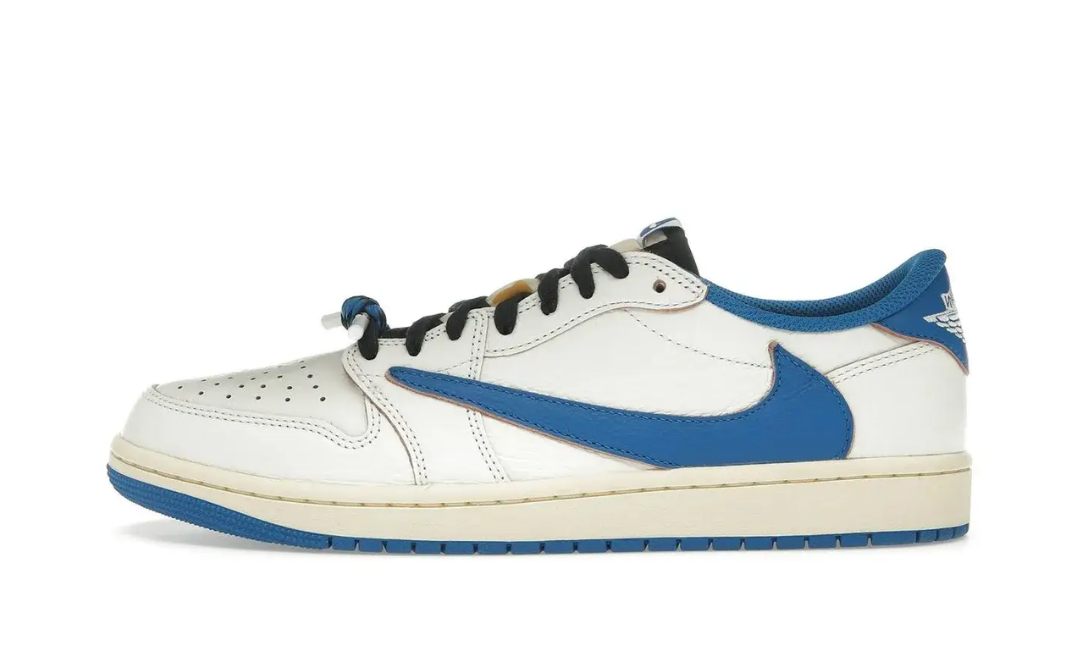 Air Jordan 1 Low OG SP Fragment x Travis Scott Sail Military Blue
