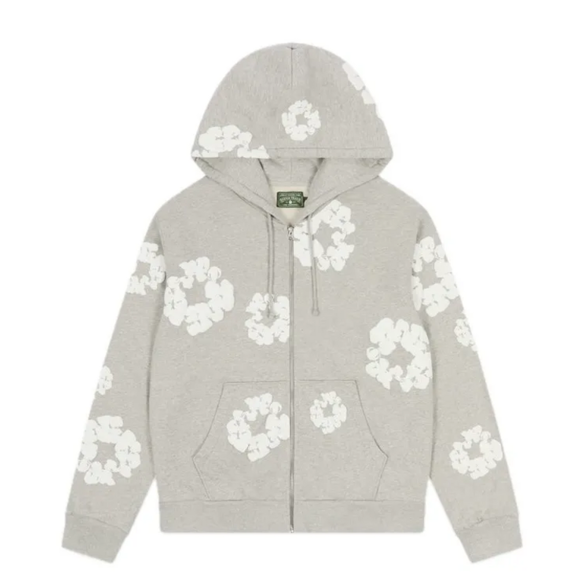 Denim Tears Cotton Wreath Zip Hoodie Grey