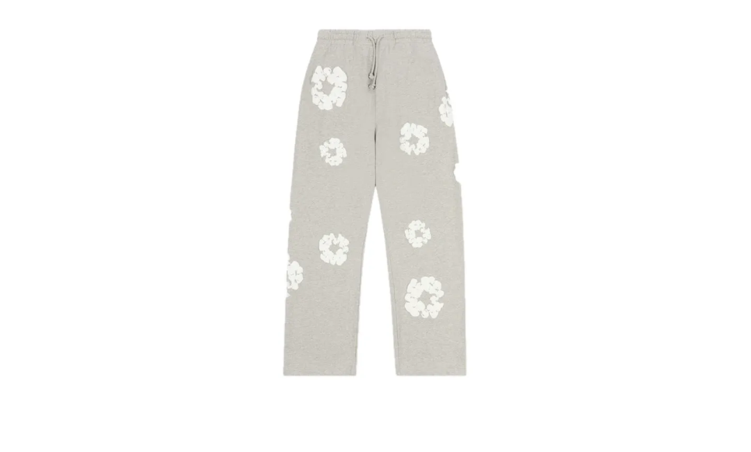 Denim Tears Cotton Wreath Pants Open Hem Grey