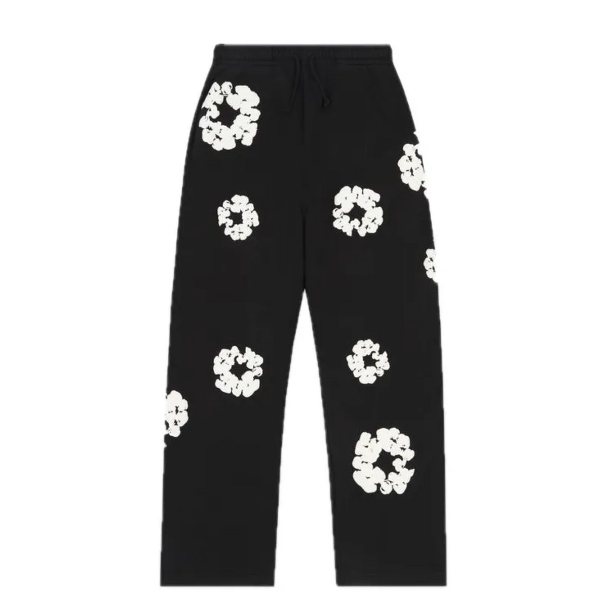 Denim Tears Cotton Wreath Pants Open Hem Black