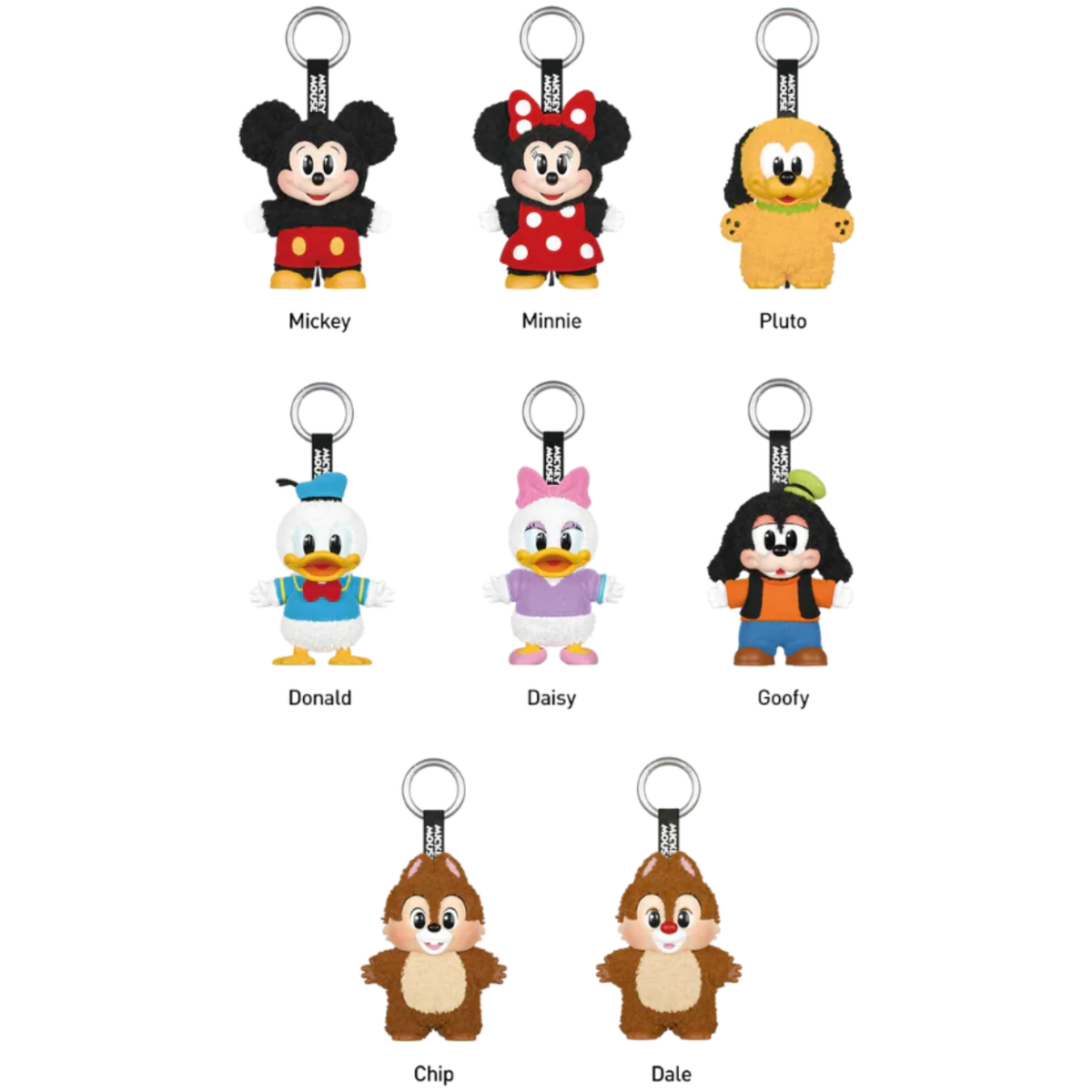 Pop Mart Disney Mickey Family Together Series Plush Keychain Sealed Case (Set of 8)