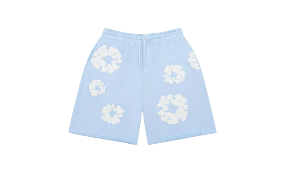 Denim Tears The Cotton Wreath Shorts Powder Blue