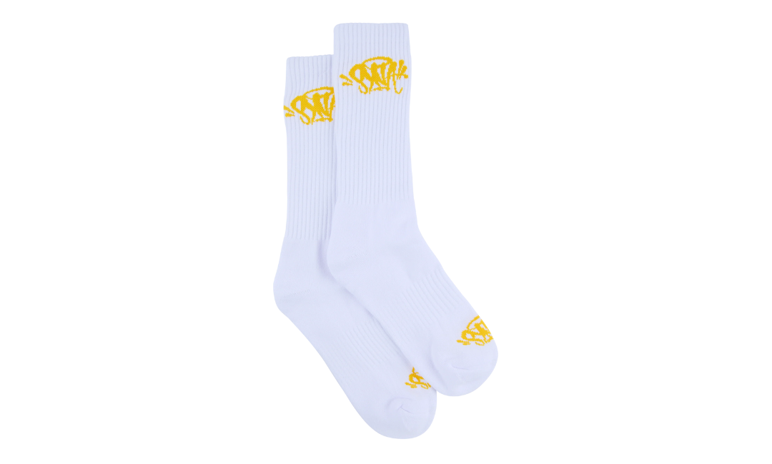 Syna World Central Cee 2PACK Skarpetki White Yellow