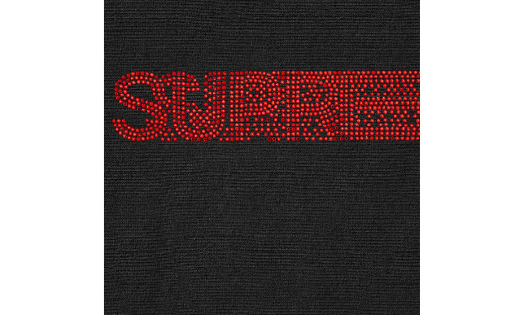 Supreme x Swarovski Motion Logo Hooded Sweatshirt Black
