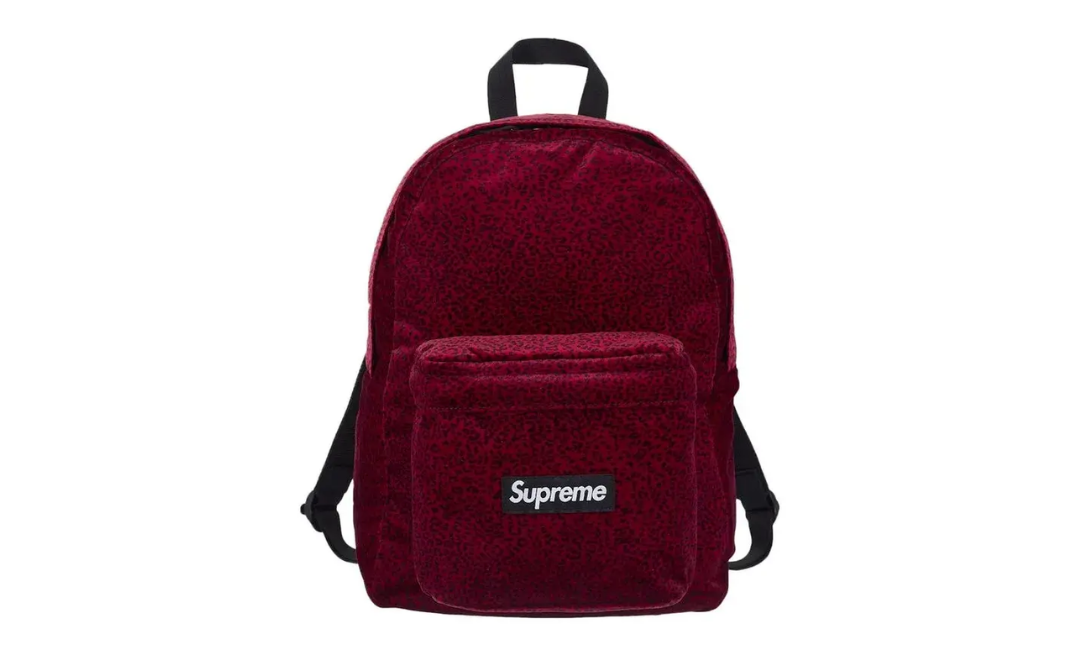 Plecak Supreme Velvet Backpack Red Leopard