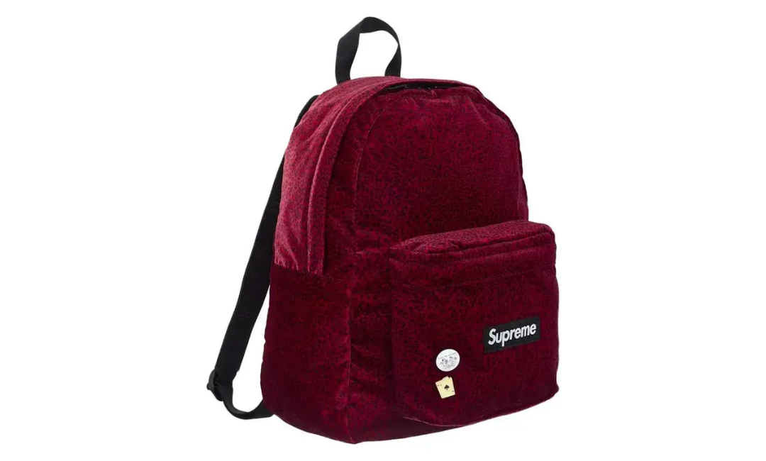 Plecak Supreme Velvet Backpack Red Leopard