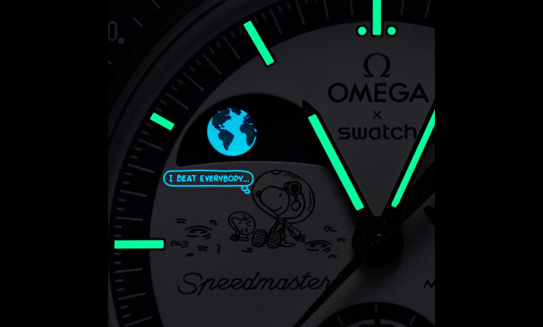 Swatch x Omega Bioceramic Moonswatch Mission To Earthphase Moonshine Snoopy Gold (07.10.2025)