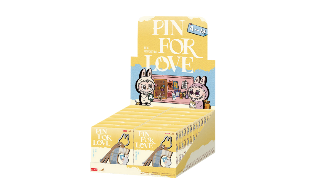 Pop Mart Labubu The Monster Pin for Love Series (A-M) Brelok Blind Box (Zestaw 14 szt.)