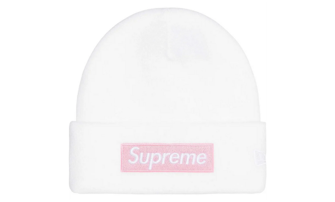 Supreme New Era Box Logo Beanie White (FW25)