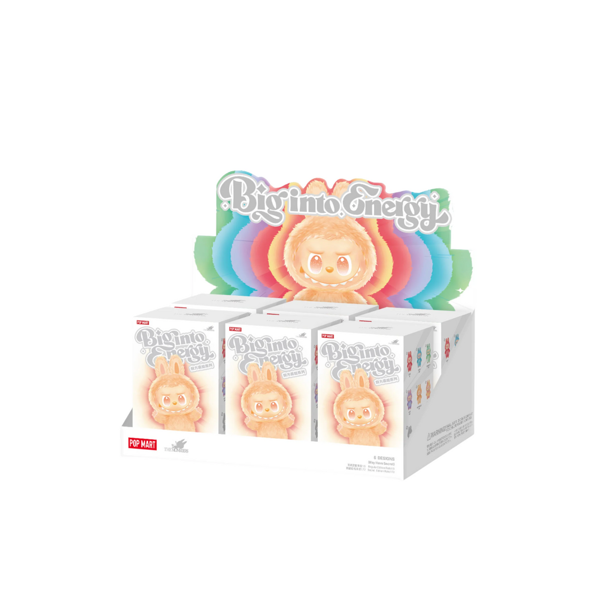 Pop Mart Labubu The Monsters Big into Energy Series Vinyl Plush Pendant Sealed Case (Zestaw 6 szt.)