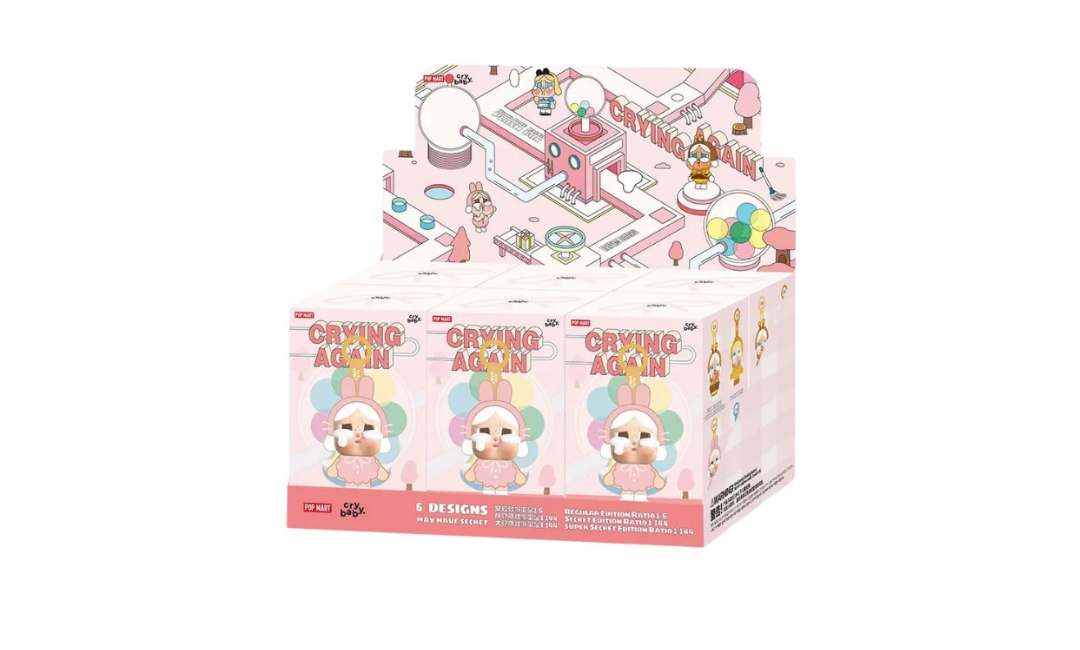 Pop Mart CryBaby Crying Again Series Vinyl Face Plush Sealed Case (Zestaw 6 szt.)