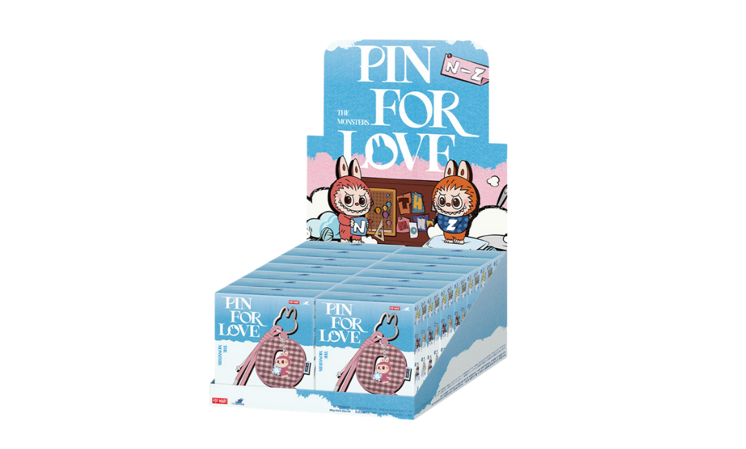 Pop Mart Labubu The Monster Pin for Love Series (N-Z) Brelok Blind Box (Zestaw 14 szt.)
