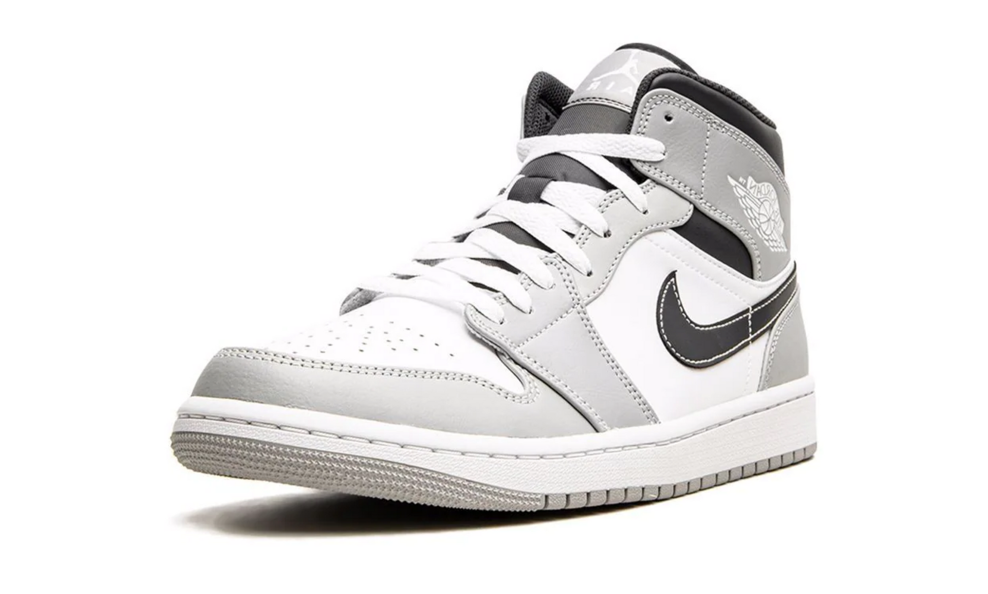 Air Jordan 1 Mid Light Smoke Grey Anthracite Spicysneakers