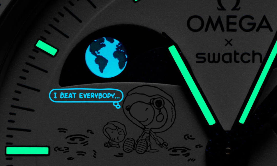 Swatch x Omega Bioceramic Moonswatch Mission To Earthphase Moonshine Gold White