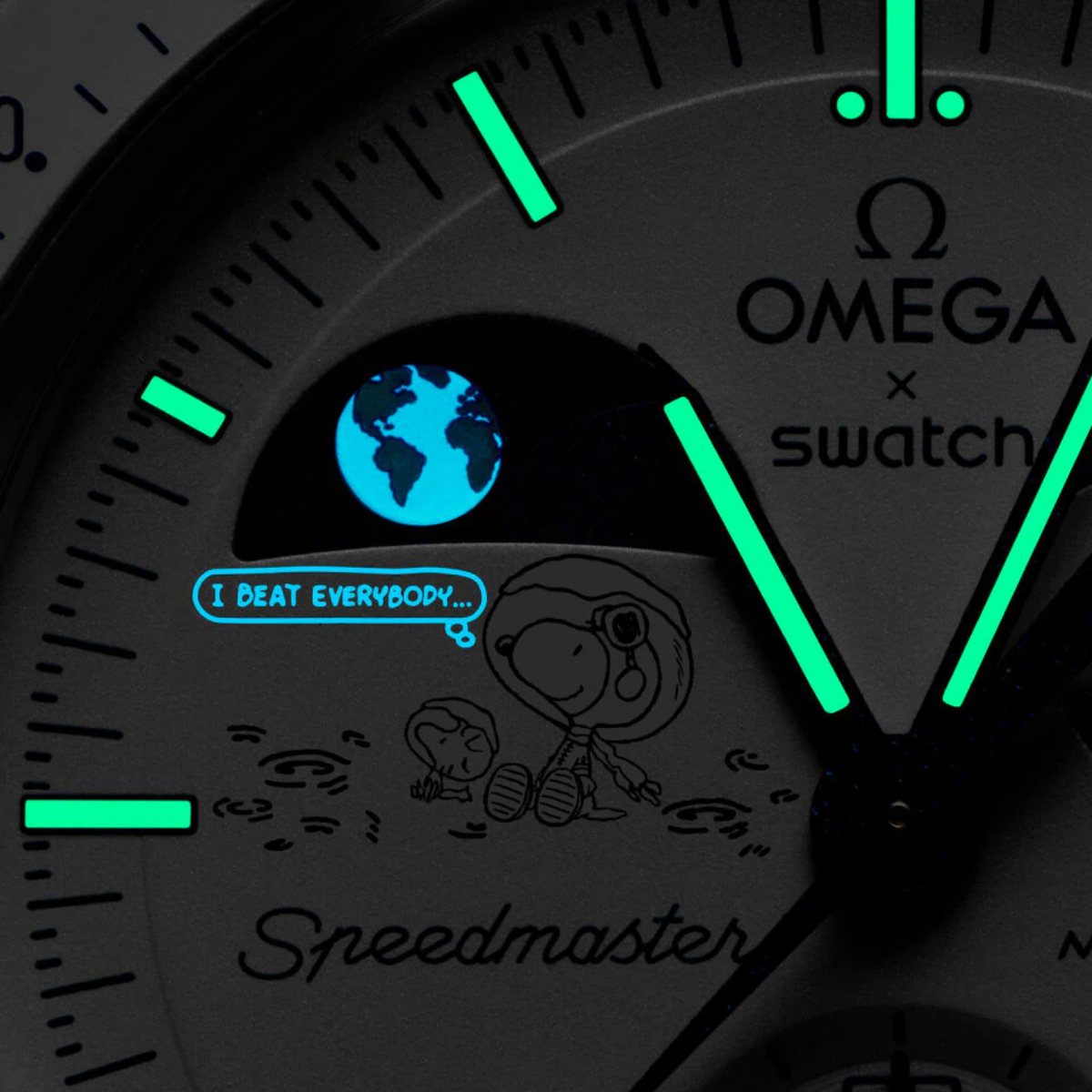 Swatch x Omega Bioceramic Moonswatch Mission To Earthphase Moonshine Gold White