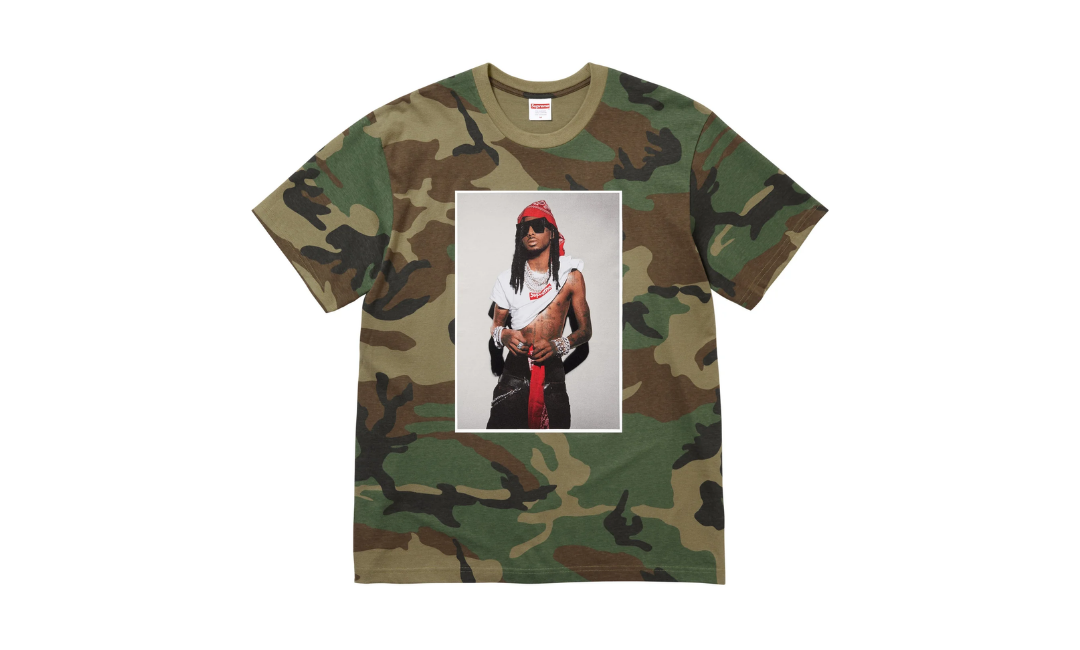 Supreme Playboi Carti Tee Woodland Camo