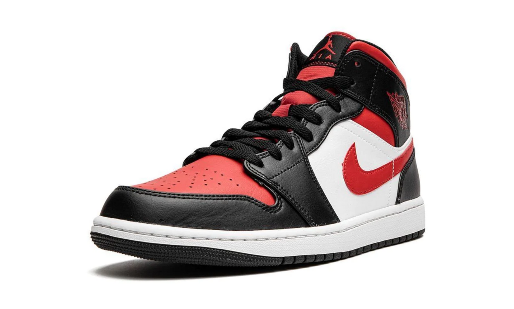 jordan 1 black fire red mid
