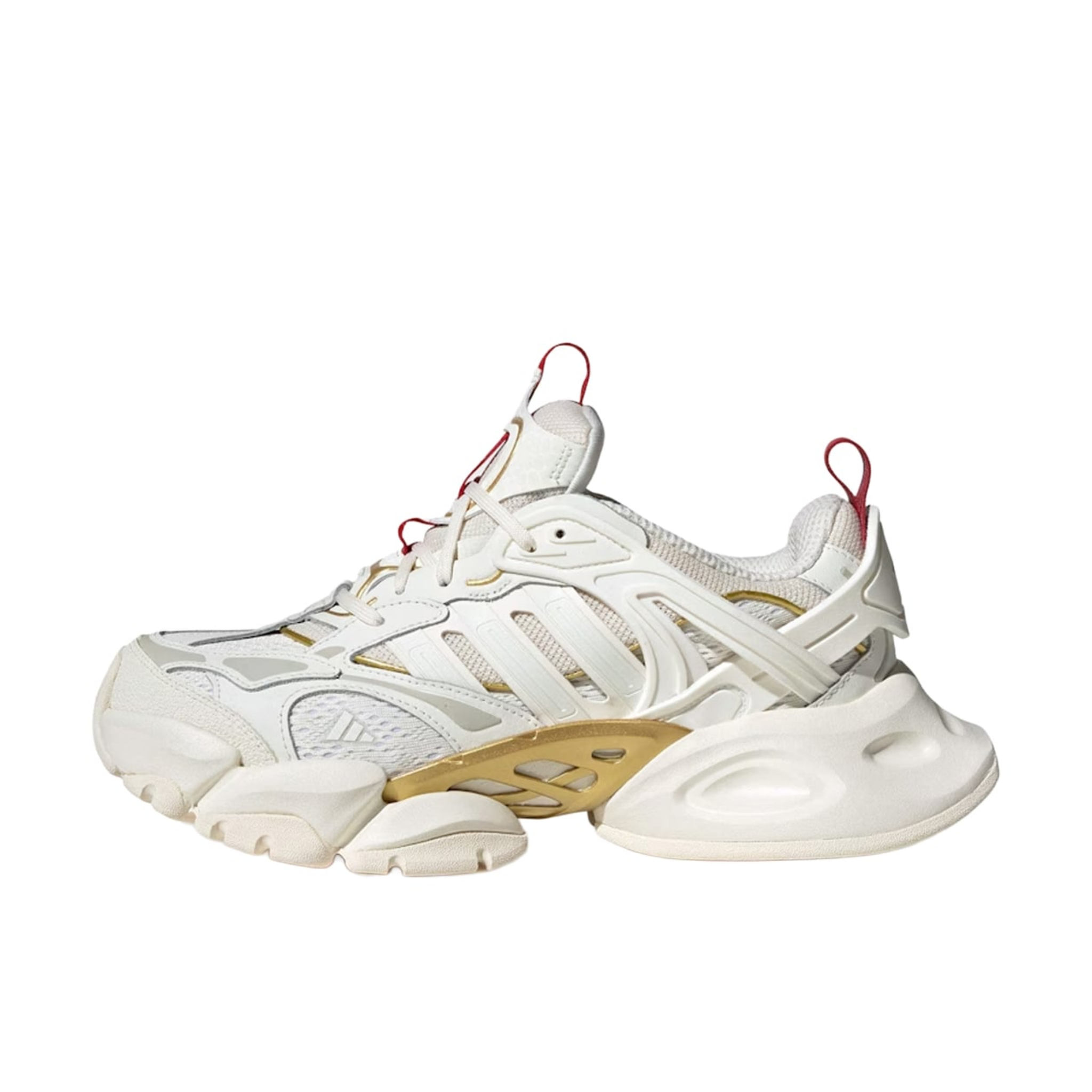 Adidas XLG Runner Deluxe Off White Gold Metallic Red