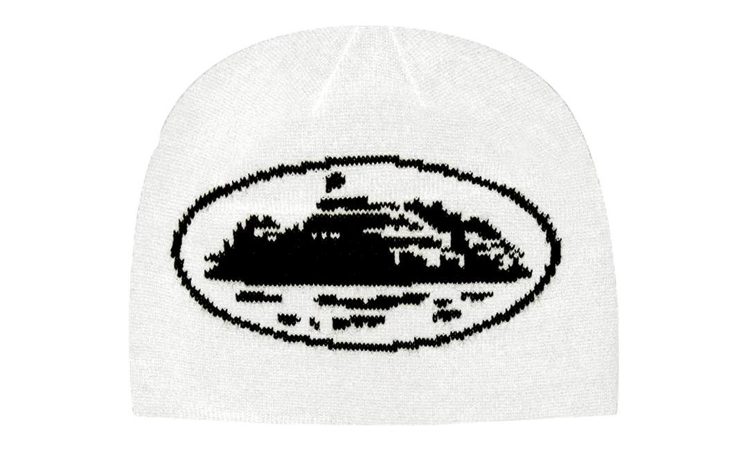 Corteiz Alcatraz Beanie White