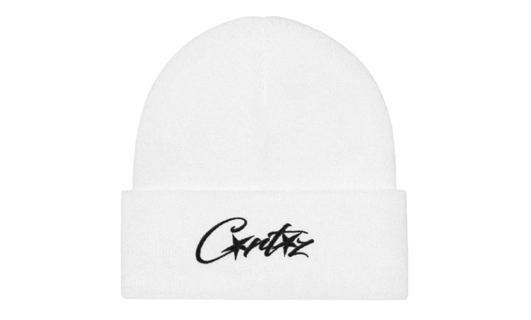 Corteiz Allstarz Folded Beanie White