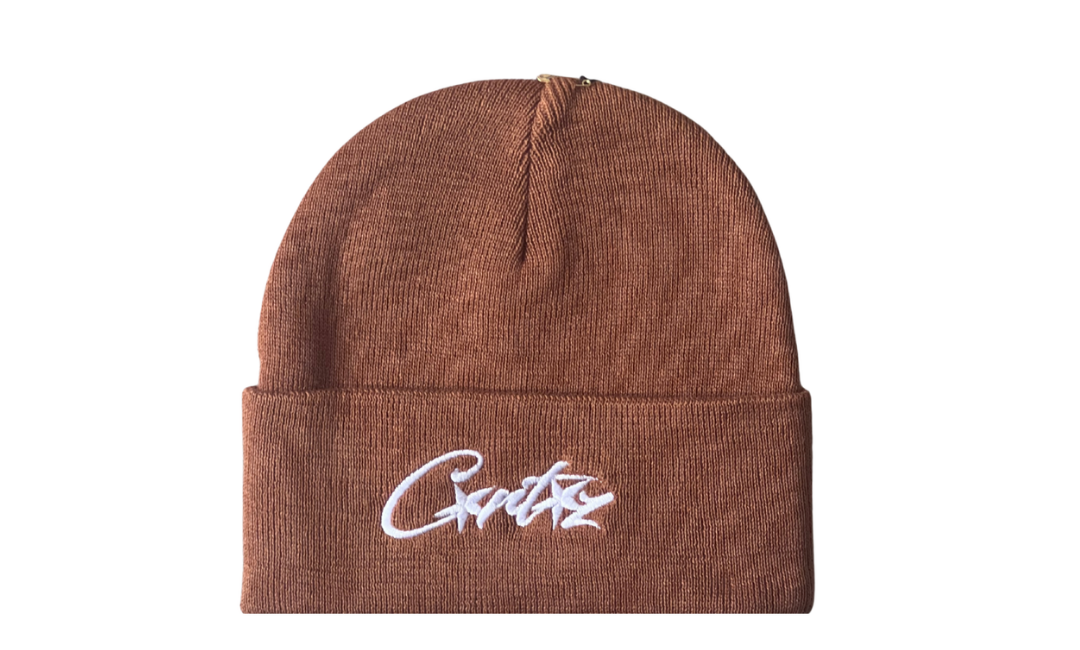 Corteiz Allstarz Folded Beanie Brown