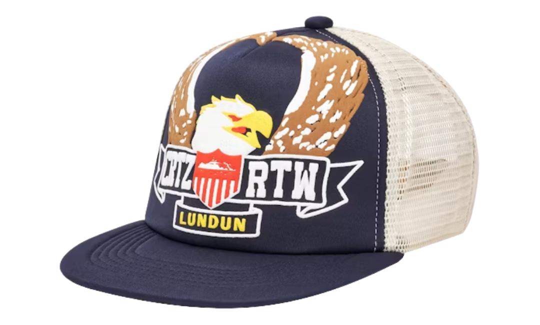 Corteiz Eagle Trucker Hat Navy