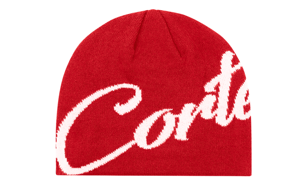 Corteiz OG Strike Beanie Red White