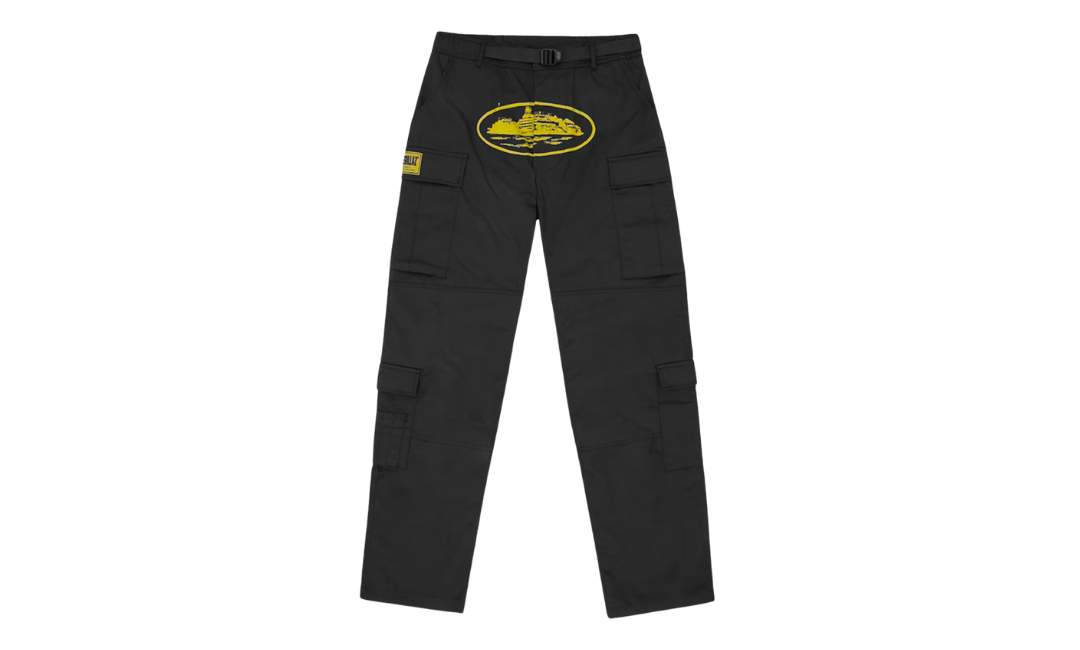 Corteiz Yella Guerillaz Cargos Black Yellow