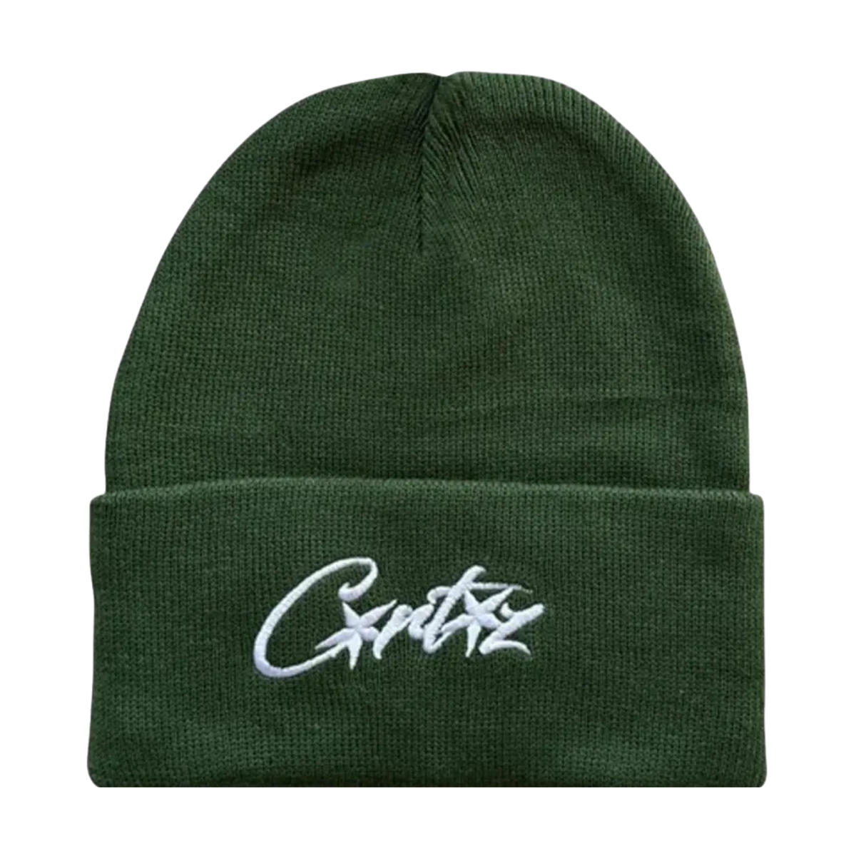 Corteiz Allstarz Folded Beanie Green