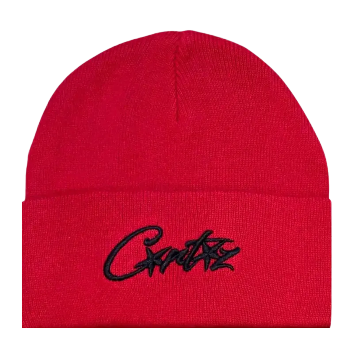 Corteiz Allstarz Folded Beanie Red Black