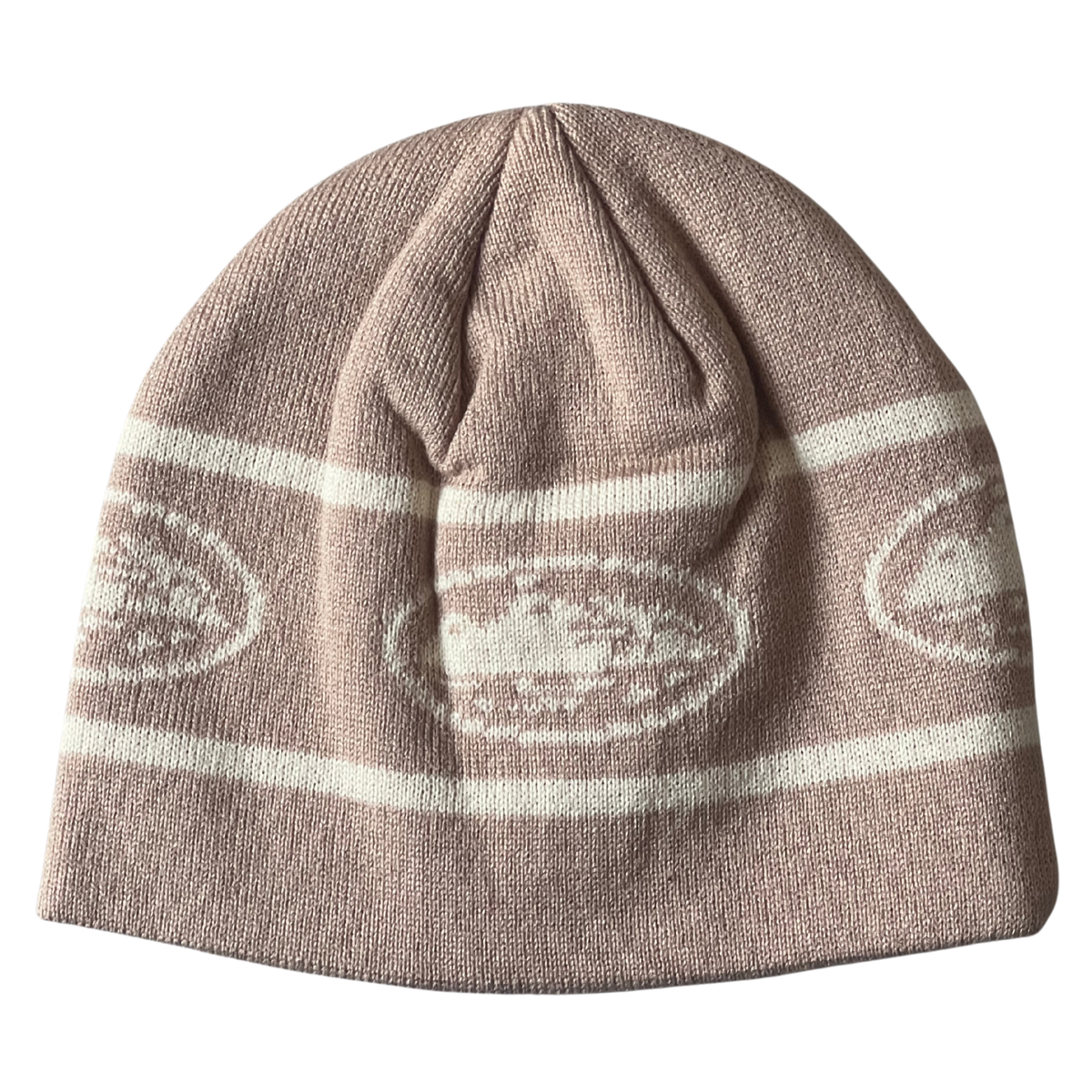 Corteiz Repeat Alcatraz Beanie Brown Cream