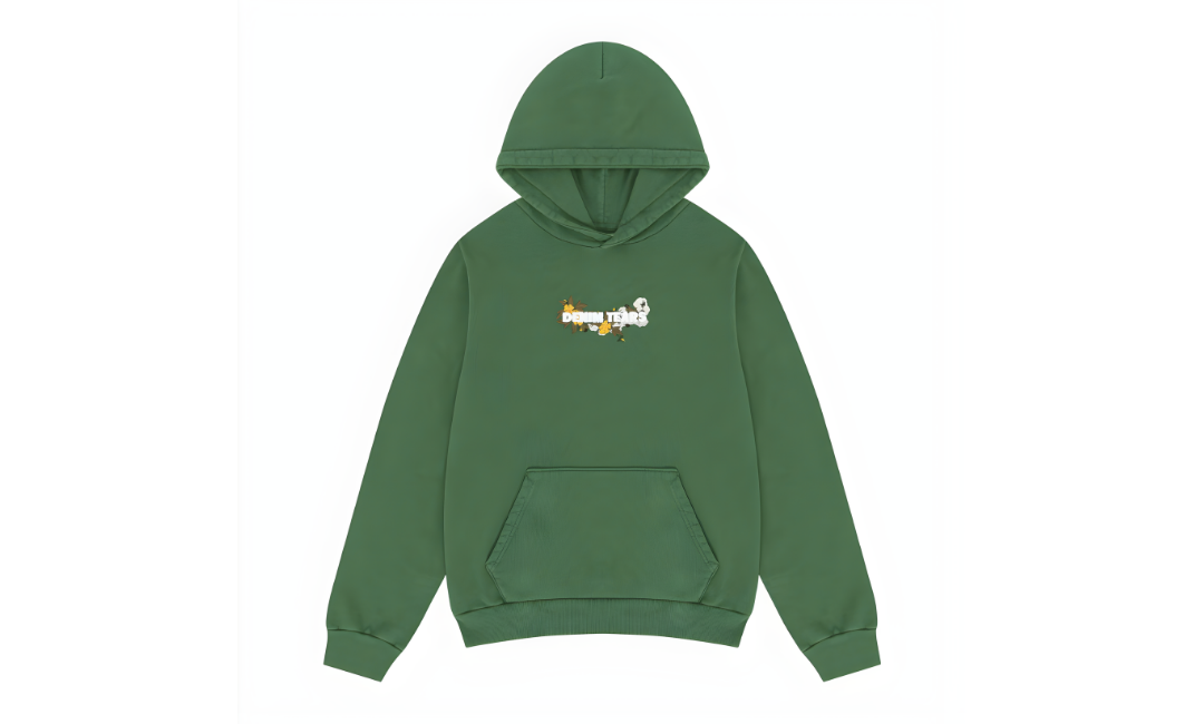 Denim Tears Hoodie Embroidered Flora Green