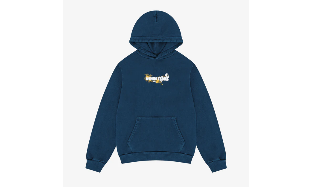 Denim Tears Hoodie Embroidered Flora Navy