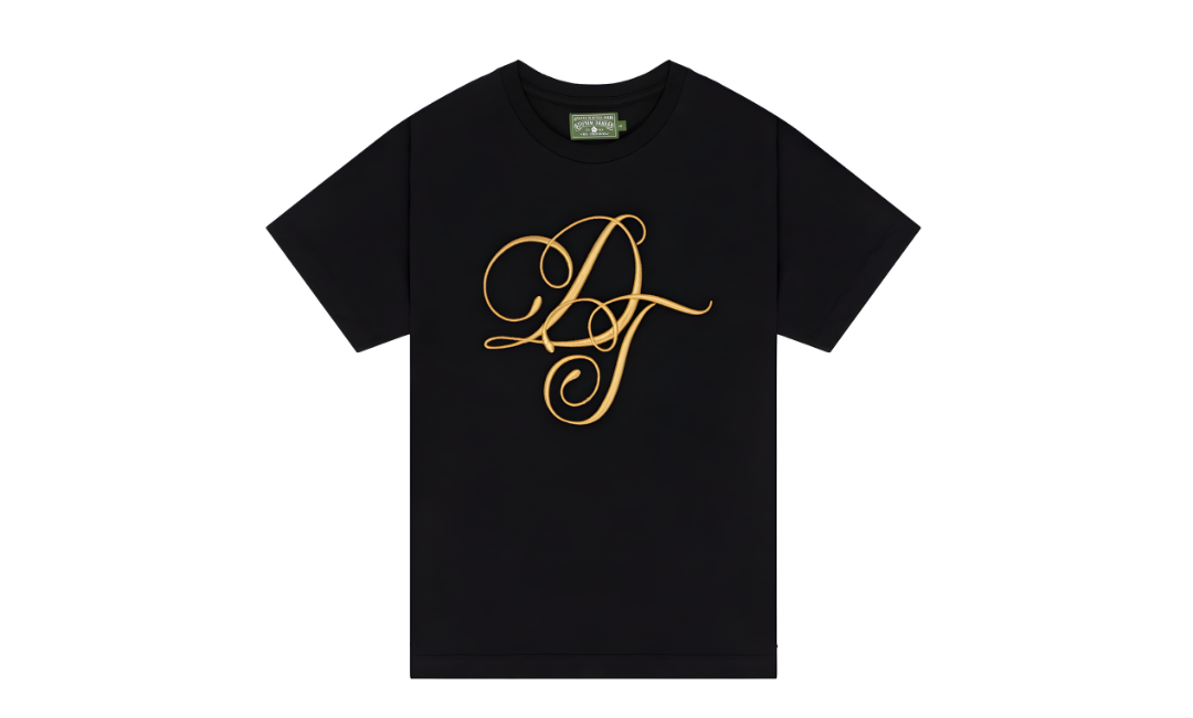 Denim Tears Metallic Gold Script Tee