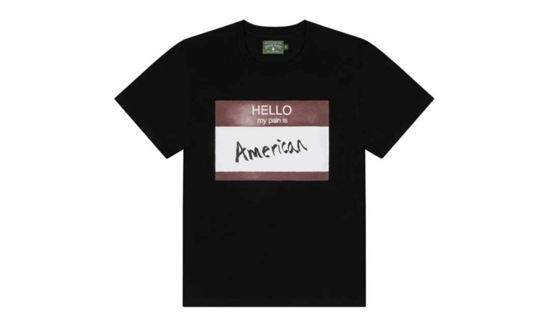 Denim Tears Tee Hello My Pain is American  Black