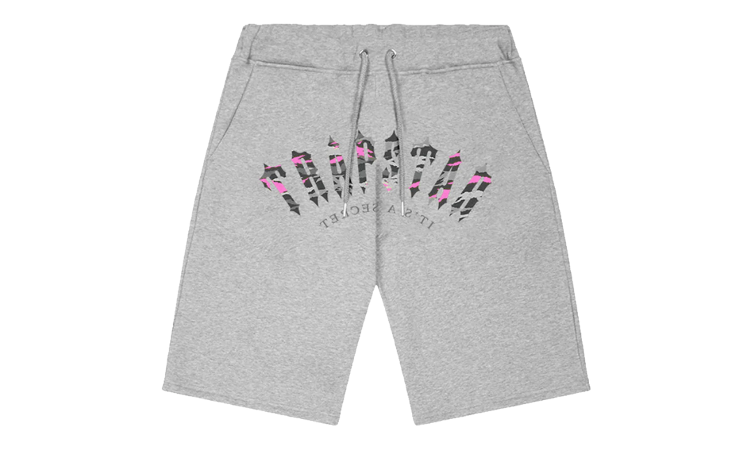 Trapstar Irongate Arch Camo Shorts Grey Pink