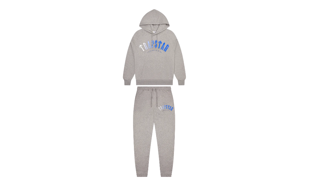 Trapstar Irongate Arch Fade Tracksuit Grey Blue