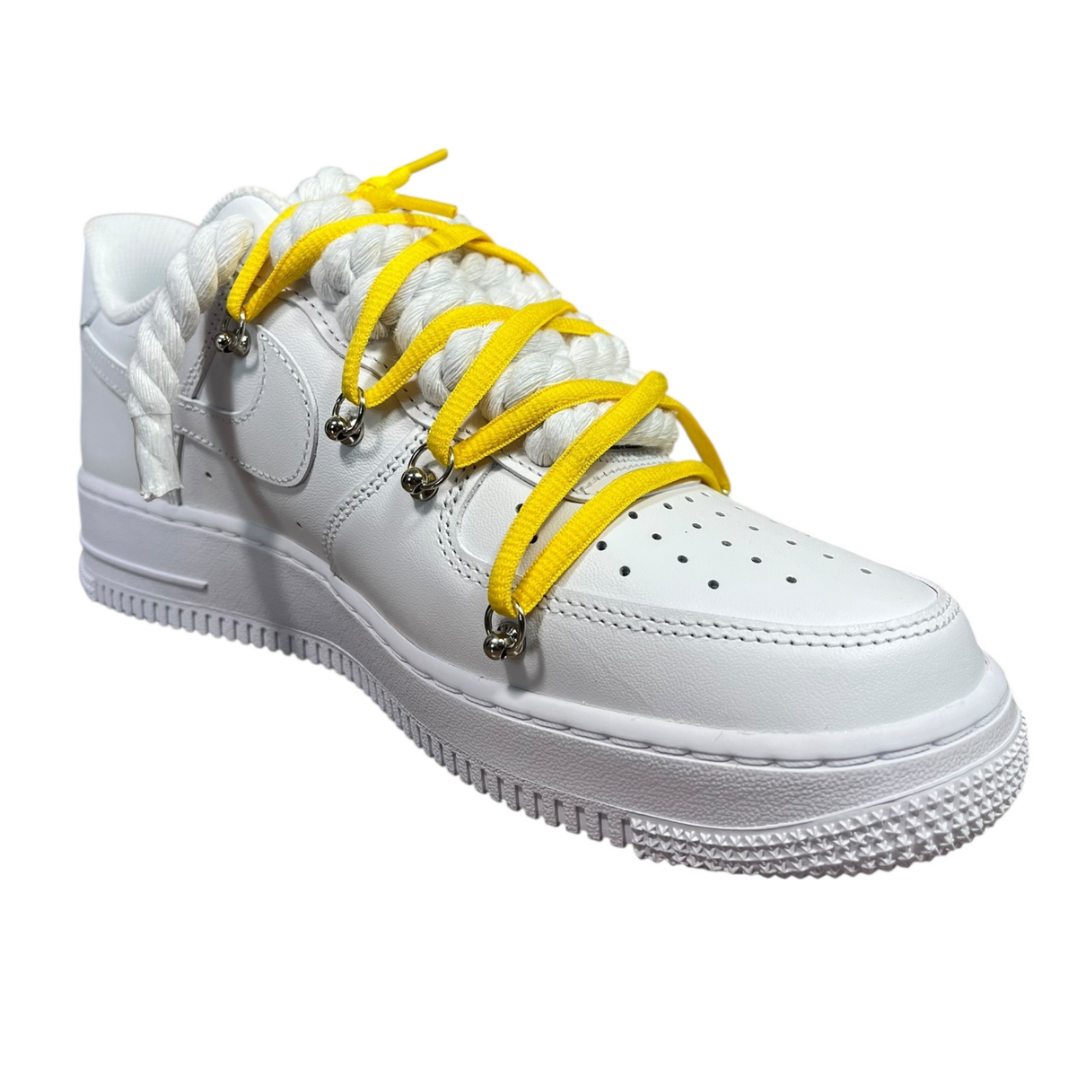 Nike Air Force 1 White Double Rope Laces White/Yellow