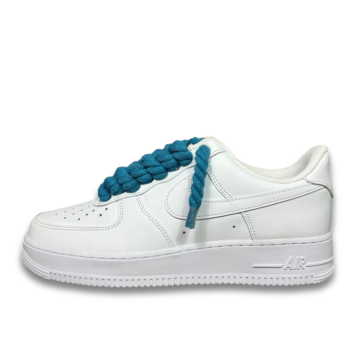 Nike Air Force 1 White Rope Laces Blue